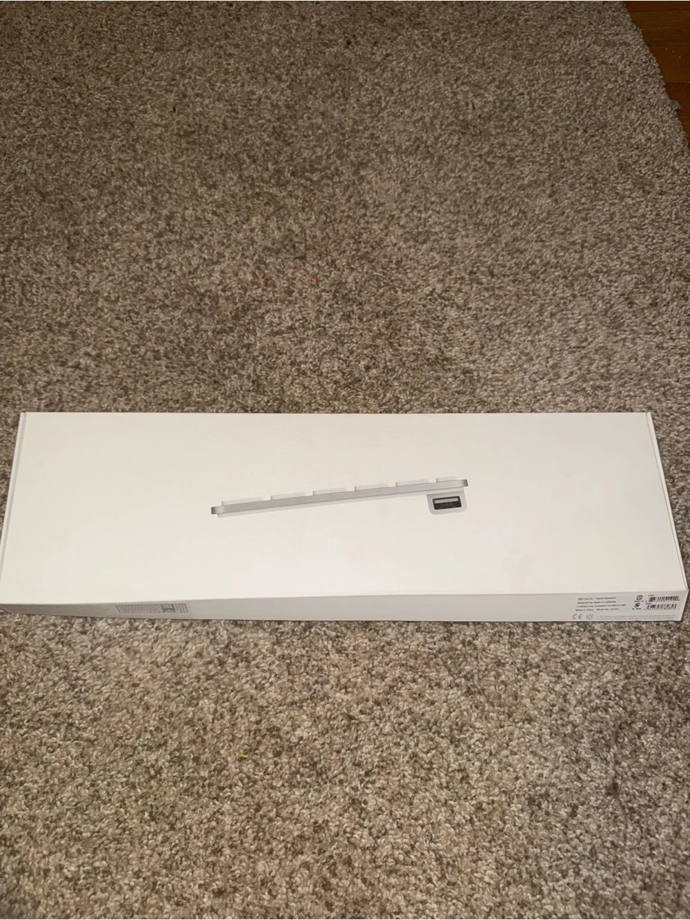 Apple White and Silver Wired USB Keyboard with Numeric Keypad